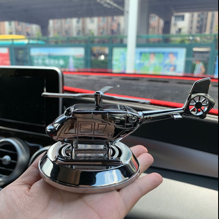 Solar Aircraft Decoration Car Perfume Helicopter Aromatherapy Seat Creative Decoration Car Decoration for Men