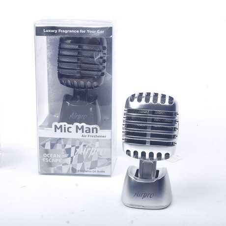 Personalized Creative Microphone Car Perfume Decoration Auto Perfume Aromatherapy Seat Deodorant Aromatherapy Factory Wholesale