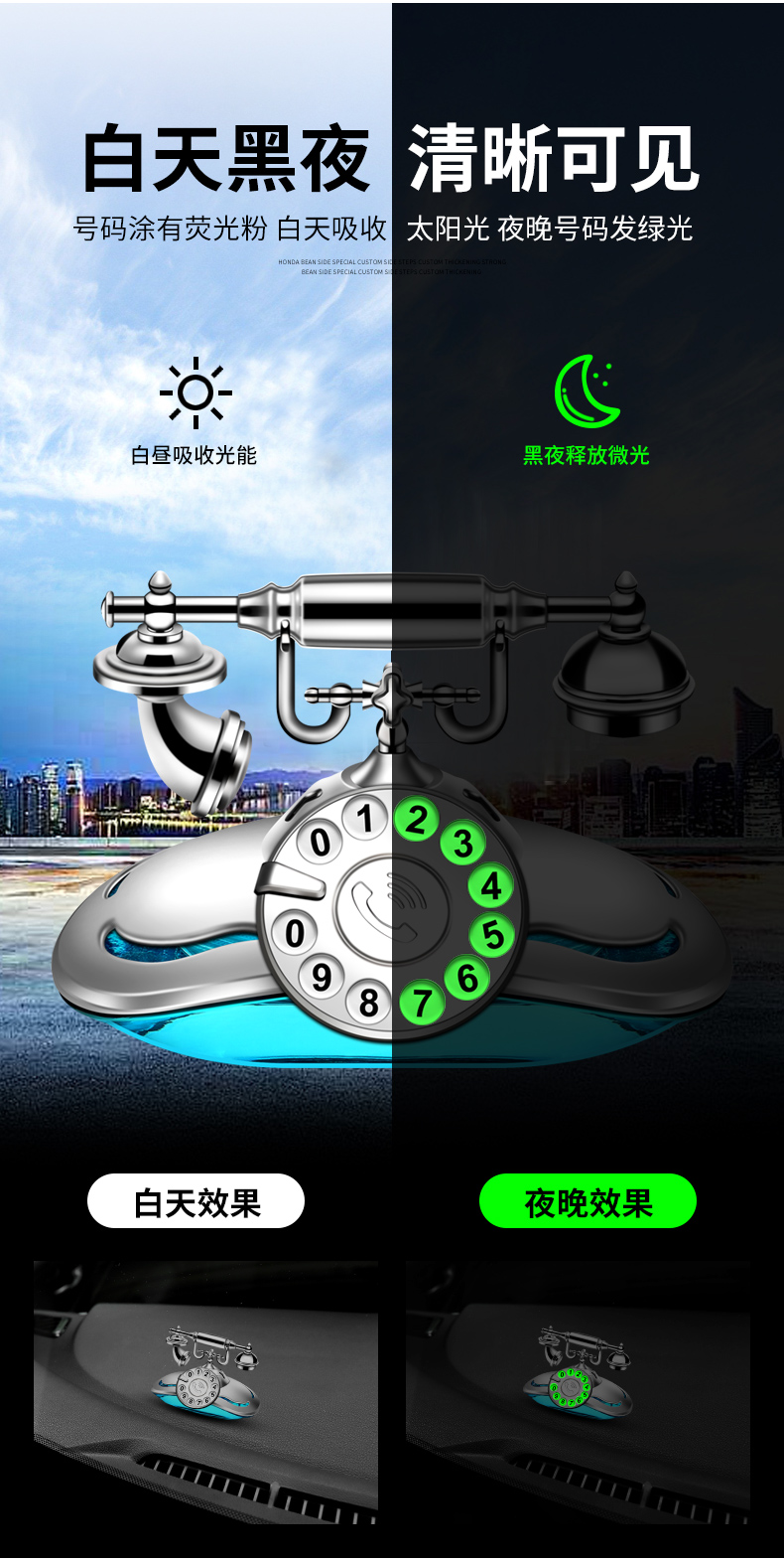 New Retro 2-in-1 Parking Card Telephone Car Perfume Holder Creative Multifunctional Decoration New Retro 2-in-1 Parking Card Telephone Car Perfume Holder Creative Multifunctional Decoration