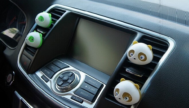 Panda car perfume car air outlet Decor clip perfume