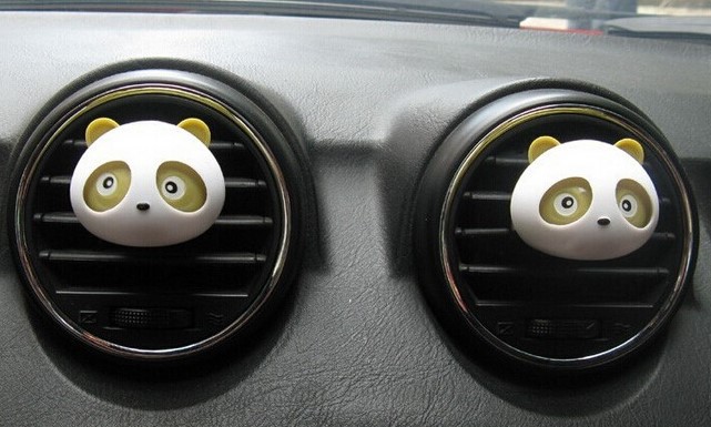 Panda car perfume car air outlet Decor clip perfume