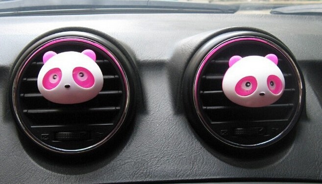 Panda car perfume car air outlet Decor clip perfume