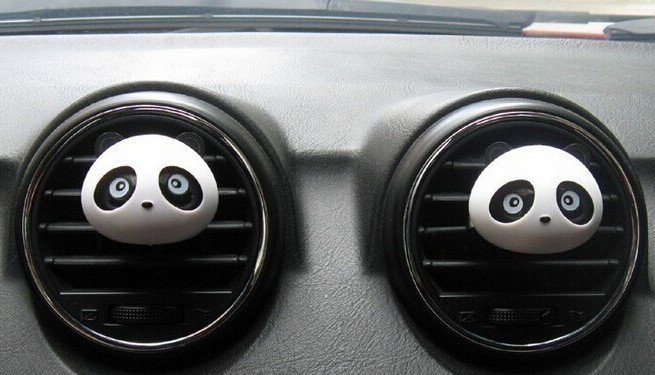 Panda car perfume car air outlet Decor clip perfume