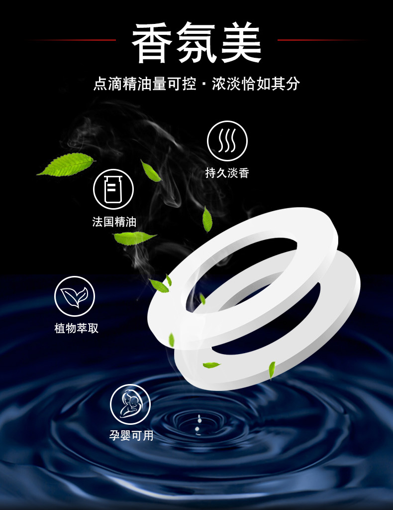 Car perfume set star diamond crystal double ring suspension rotation Car aromatherapy solar energy rotation Car aromatherapy
