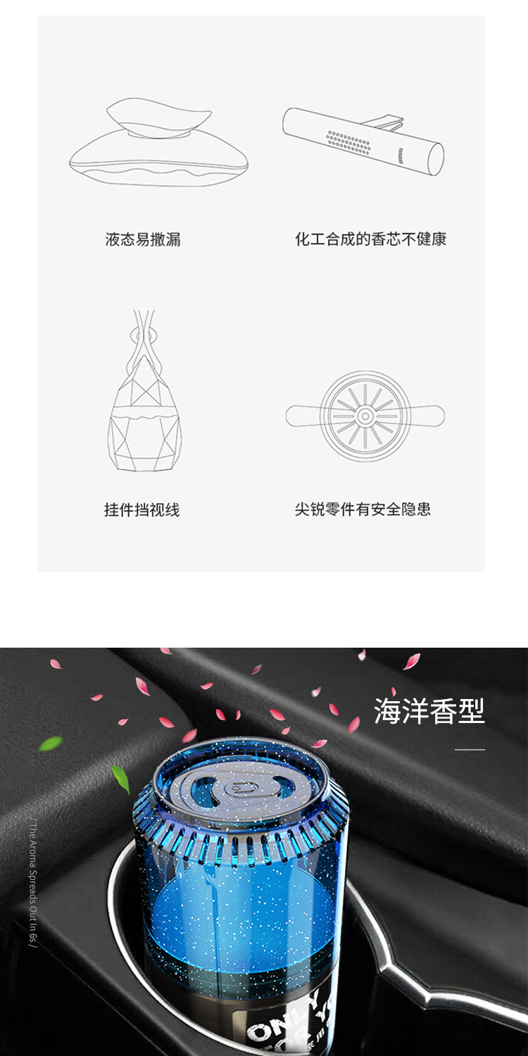 New Cans Car Perfume Car Aromatherapy Lasting Car Interior Solid Balm Decoration New Product Best-Selling Supplies