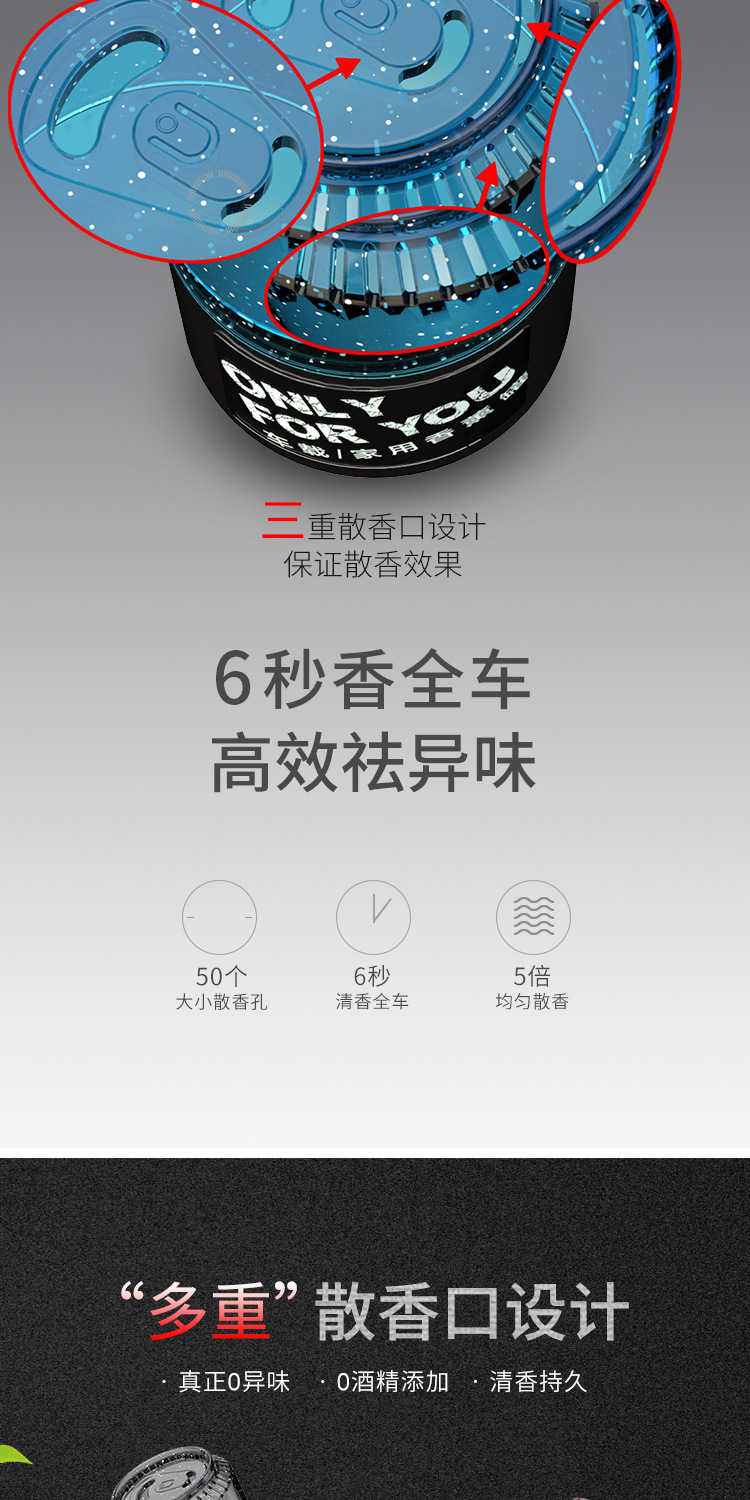 New Cans Car Perfume Car Aromatherapy Lasting Car Interior Solid Balm Decoration New Product Best-Selling Supplies