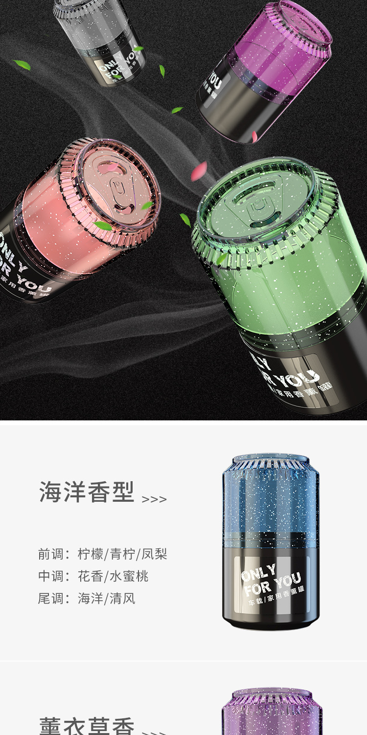 New Cans Car Perfume Car Aromatherapy Lasting Car Interior Solid Balm Decoration New Product Best-Selling Supplies