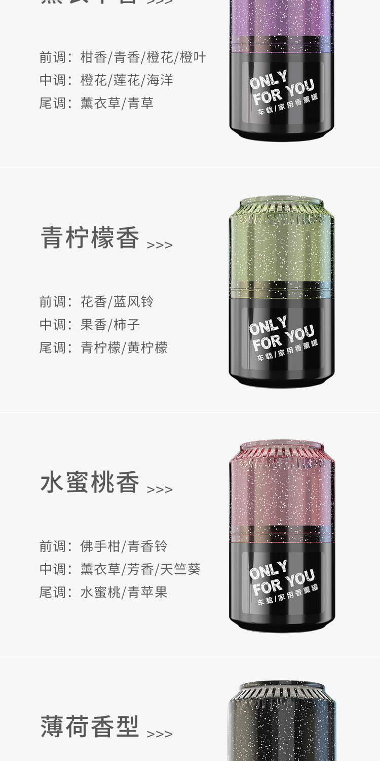 New Cans Car Perfume Car Aromatherapy Lasting Car Interior Solid Balm Decoration New Product Best-Selling Supplies