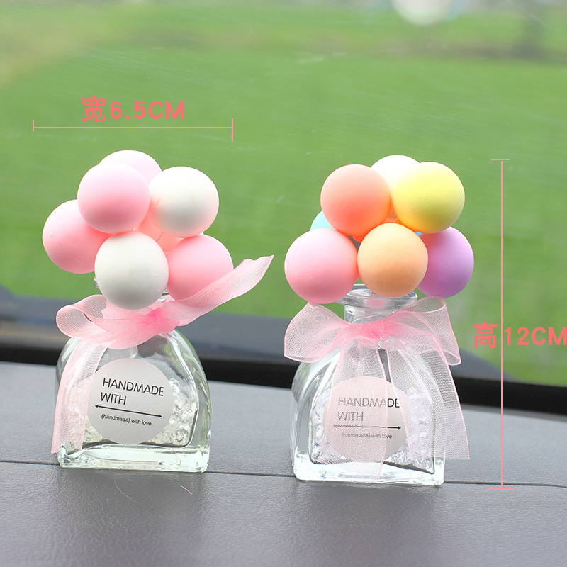 Creative Glass Bottle Car Interior Ornaments Confession Balloon Decoration Car Perfume Holder Colorful Cartoon Cute Creative Glass Bottle Car Interior Ornaments Confession Balloon Decoration Car Perfume Holder Colorful Cartoon Cute