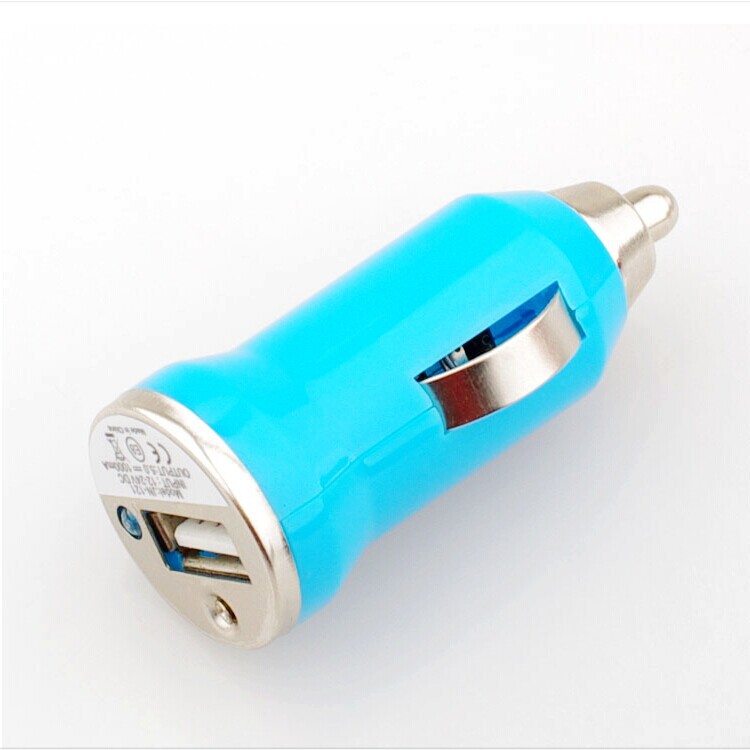 502006 vehicle charging head color car charger USB charger for car bullet