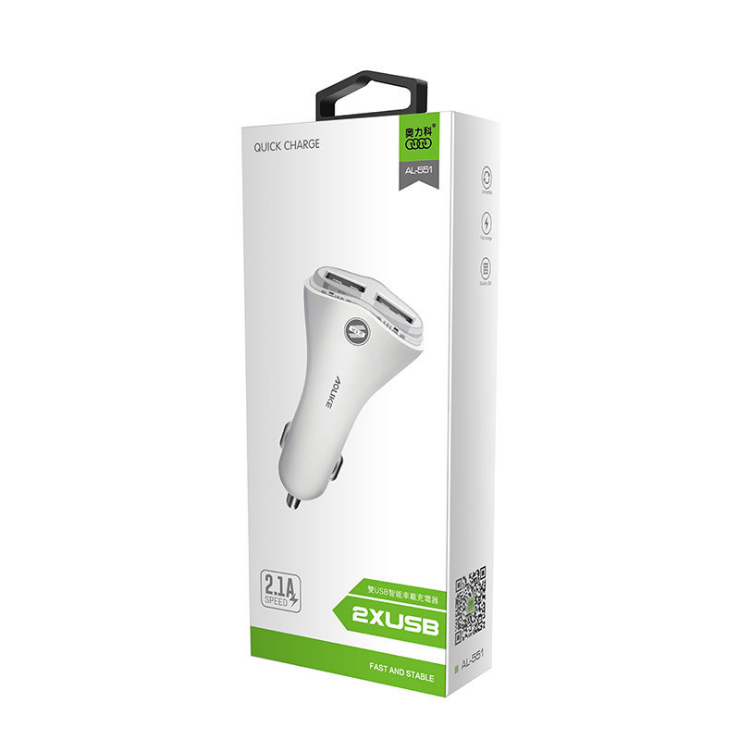 Aolike vehicle mobile phone charger 2A dual USB car charger fast auto supplies Aolike vehicle mobile phone charger 2A dual USB car charger fast auto supplies