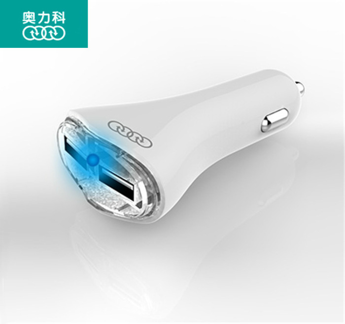 Aolike vehicle mobile phone charger 2A dual USB car charger fast auto supplies Aolike vehicle mobile phone charger 2A dual USB car charger fast auto supplies