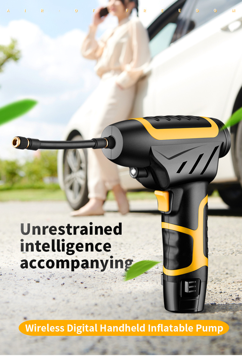 Automobile Inflator Mini Handheld Tire Pump with Light Digital Display Portable Car Wireless Air Pump Automobile Inflator Mini Handheld Tire Pump with Light Digital Display Portable Car Wireless Air Pump
