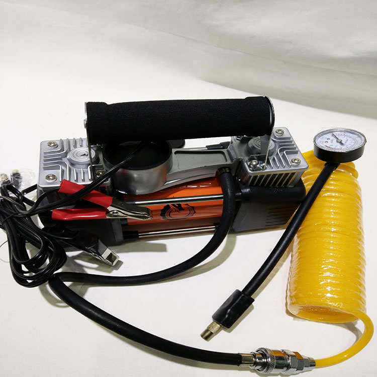 Car 12V pump with table double cylinder pump tire inflator pump Car 12V pump with table double cylinder pump tire inflator pump