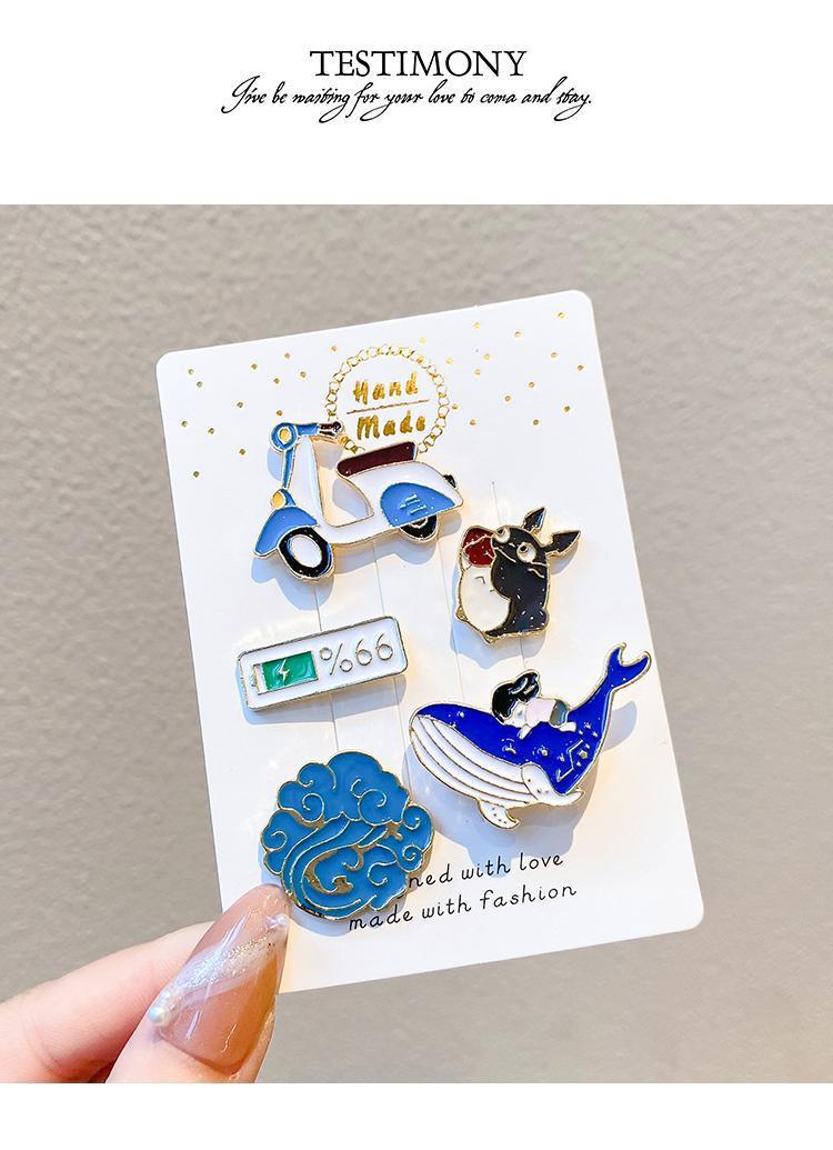 Cute Japanese Style Brooch Ins Trendy Anti-Unwanted-Exposure Buckle Personality Safety Pin Fixed Clothes Cartoon Pin Bag Accessories for Women Cute Japanese Style Brooch Ins Trendy Anti-Unwanted-Exposure Buckle Personality Safety Pin Fixed Clothes Cartoon Pin Bag Accessories for Women