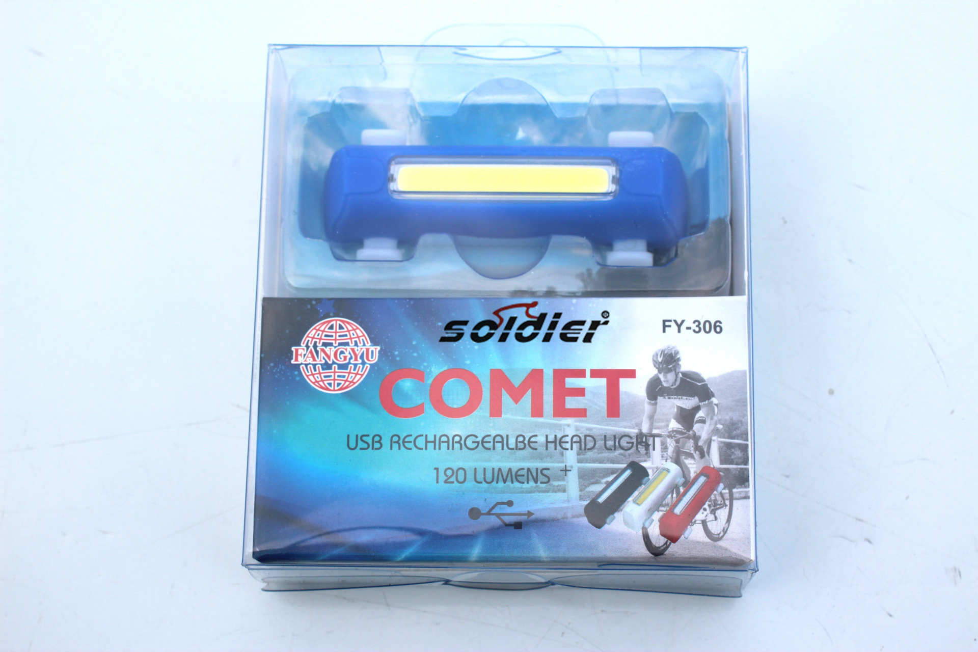 New bicycle taillight rear light safety warning light rechargeable /10287 double leather buckle