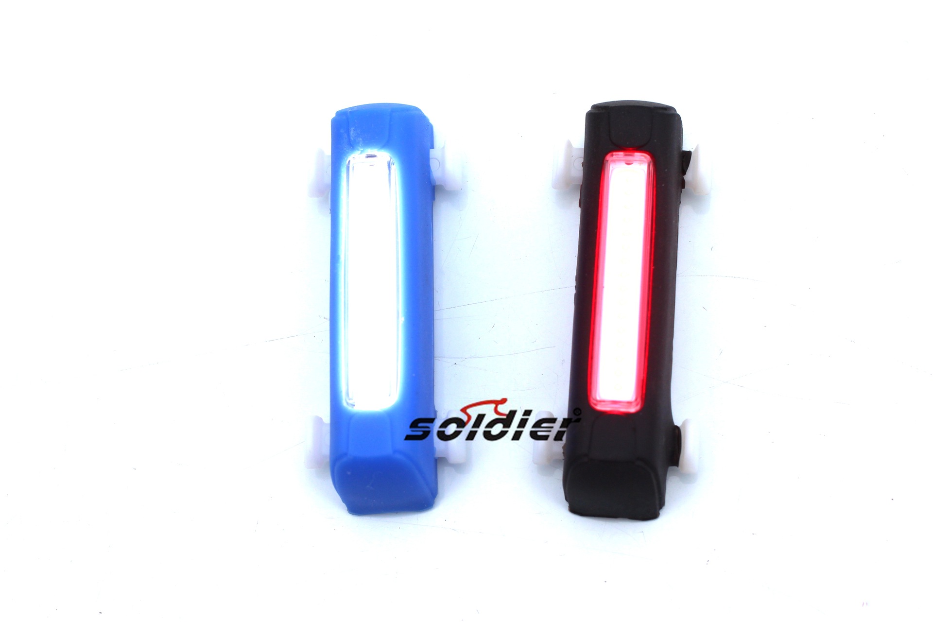 New bicycle taillight rear light safety warning light rechargeable /10287 double leather buckle