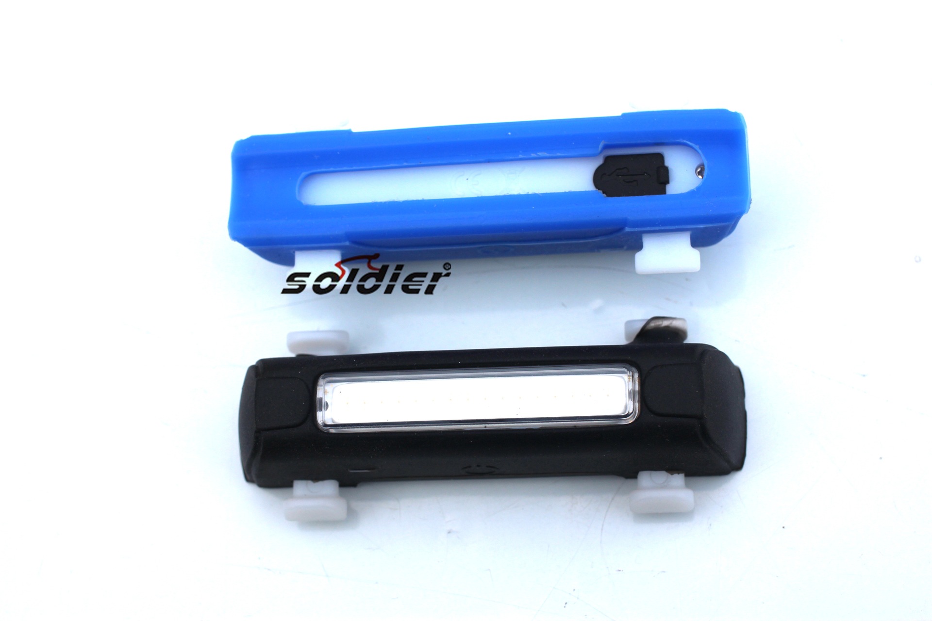 New bicycle taillight rear light safety warning light rechargeable /10287 double leather buckle