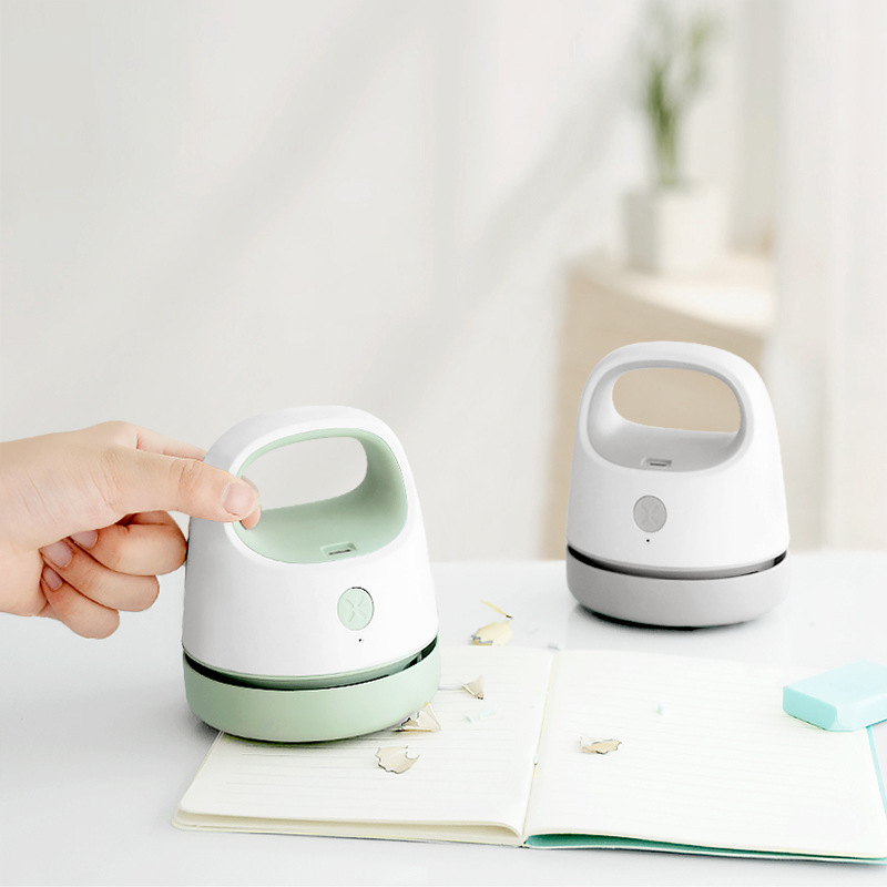 Factory Direct Sales New Desktop Vacuum Cleaner Paper Scraps Dust Pet Hair Dust Brush Student Portable USB Charging