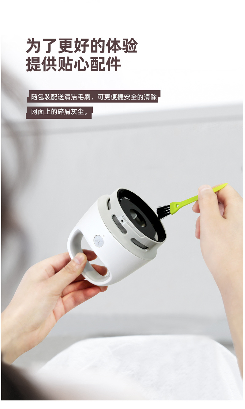 Factory Direct Sales New Desktop Vacuum Cleaner Paper Scraps Dust Pet Hair Dust Brush Student Portable USB Charging