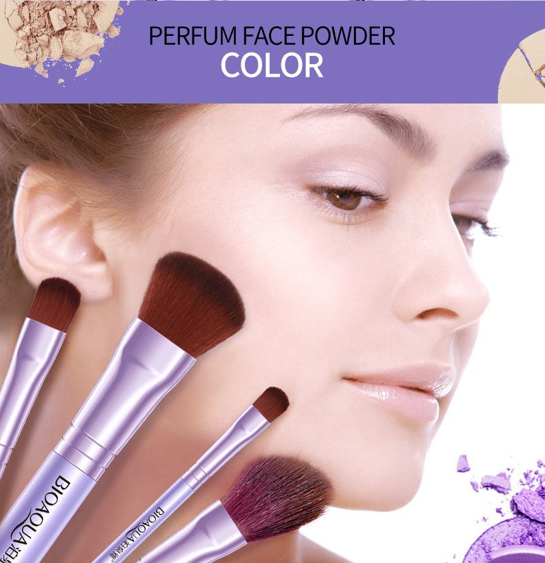 Bioaqua Fine Makeup Brush Set Powder Foundation Brush Lip Brush Sponge Stick Fine Bristle Uniform Color Blush Brush