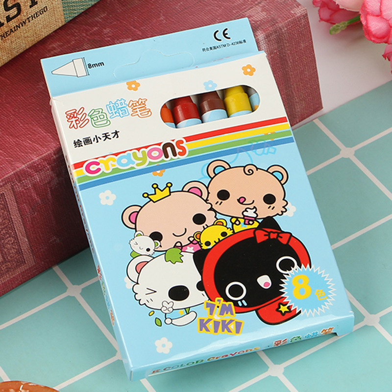 New quality brush set 8 color children&#039;s drawing crayon learning stationery supplies kindergarten gifts wholesale