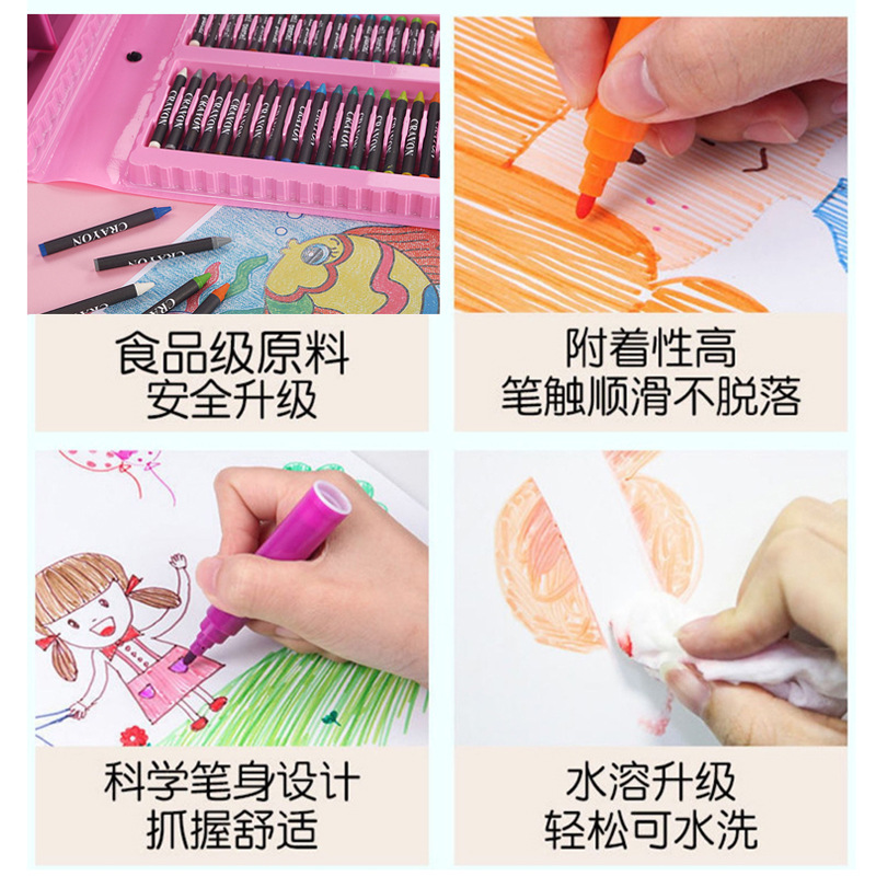 Factory Direct Sales Hot Russian 208 Easel Painting Kit Brush Student Gift Prizes Stationery Wholesale