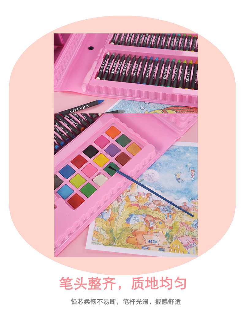 Factory Direct Sales Hot Russian 208 Easel Painting Kit Brush Student Gift Prizes Stationery Wholesale