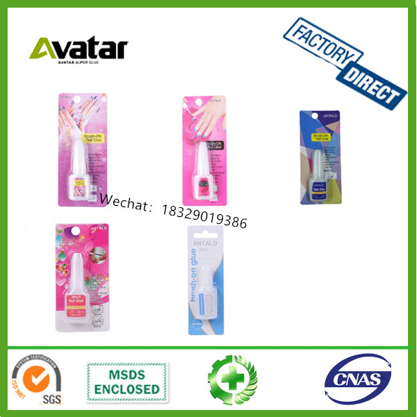 Mini Strong Adhesive Fake Acrylic False Nail Tip Glue for Manicure Decoration with Brush inside Mini Strong Adhesive Fake Acrylic False Nail Tip Glue for Manicure Decoration with Brush inside