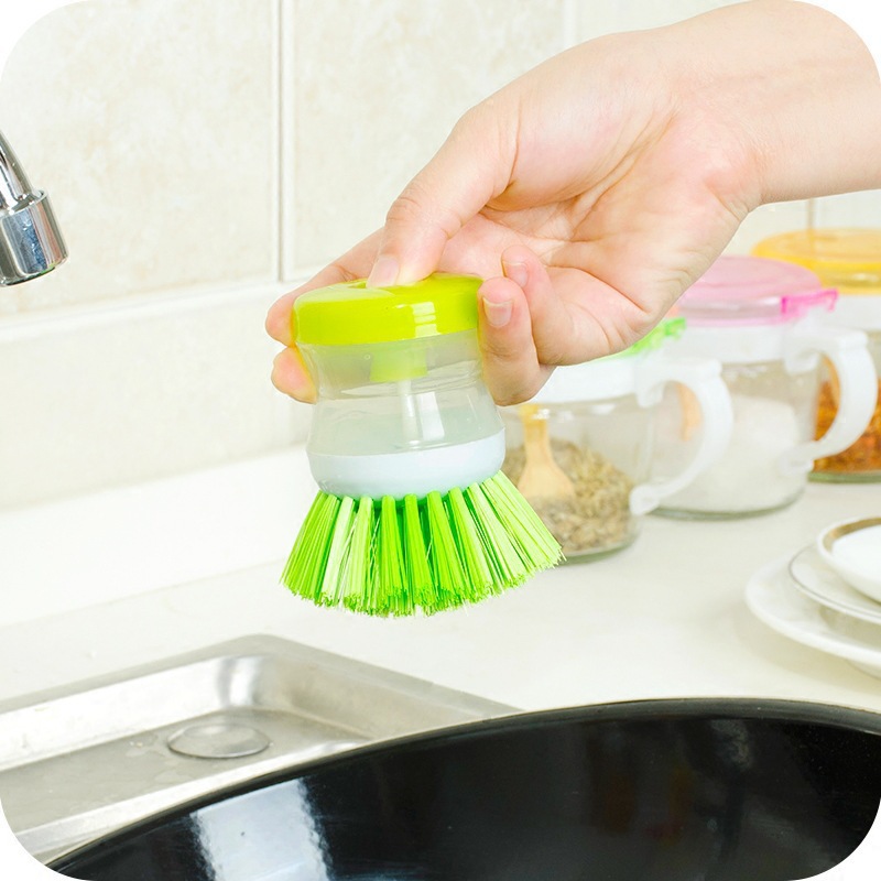 Household Dish Brush Self-Contained Liquid Dishwashing Brush Artifact Hydraulic Dishwashing Oil-Free Cleaning Household Decontamination Brush