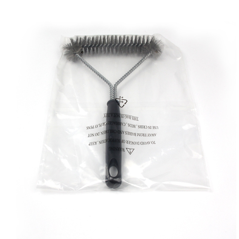 Whole Foreign Oven Brush 12Inch Triangle Steel Wire Barbecue Cleaning Brush Practical Grill Rack Brush BBQ Tool