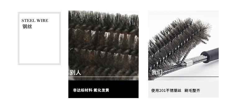 Whole Foreign Oven Brush 12Inch Triangle Steel Wire Barbecue Cleaning Brush Practical Grill Rack Brush BBQ Tool