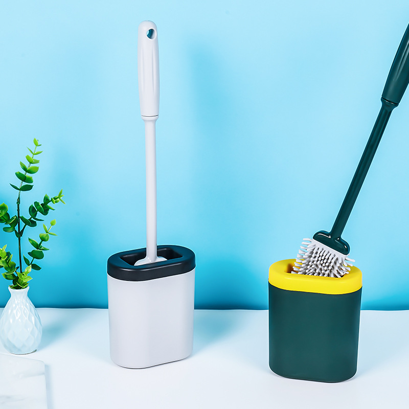 Factory in Stock Silicone Toilet Brush Non-Dead Wall-Mounted Toilet Brush New Creative Toilet Brush