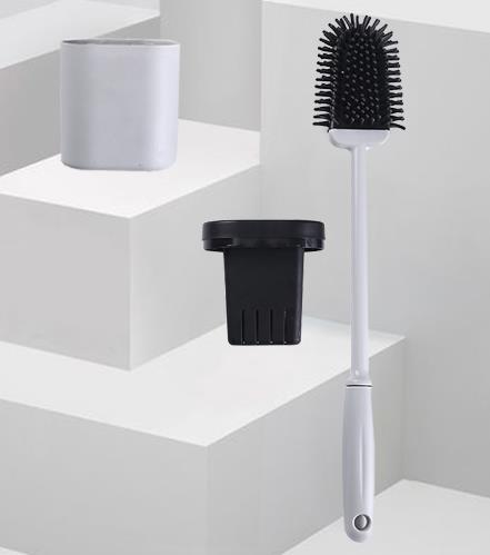 Factory in Stock Silicone Toilet Brush Non-Dead Wall-Mounted Toilet Brush New Creative Toilet Brush