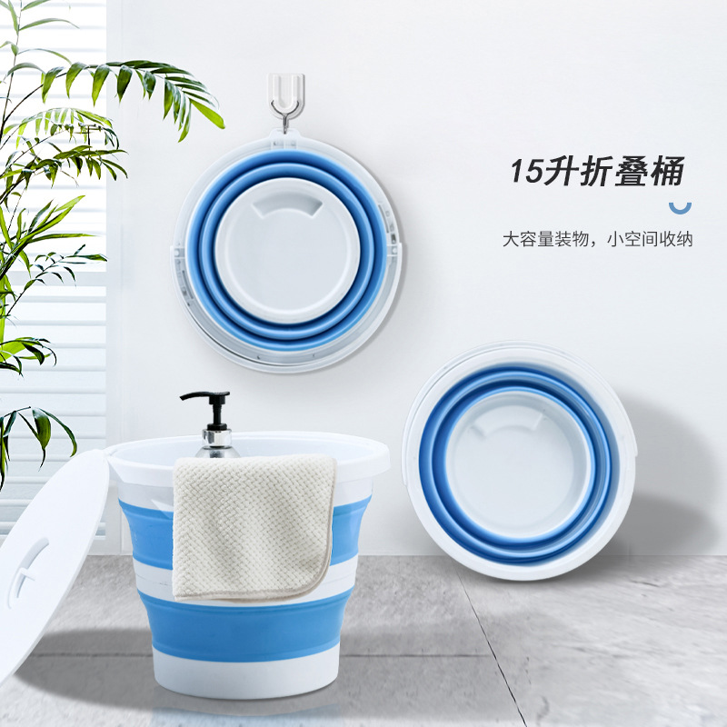  Plastic Car Car Wash Bucket Household Portable Art Brush Washing Outdoor Fishing Collapsible Bucket Plastic bucket