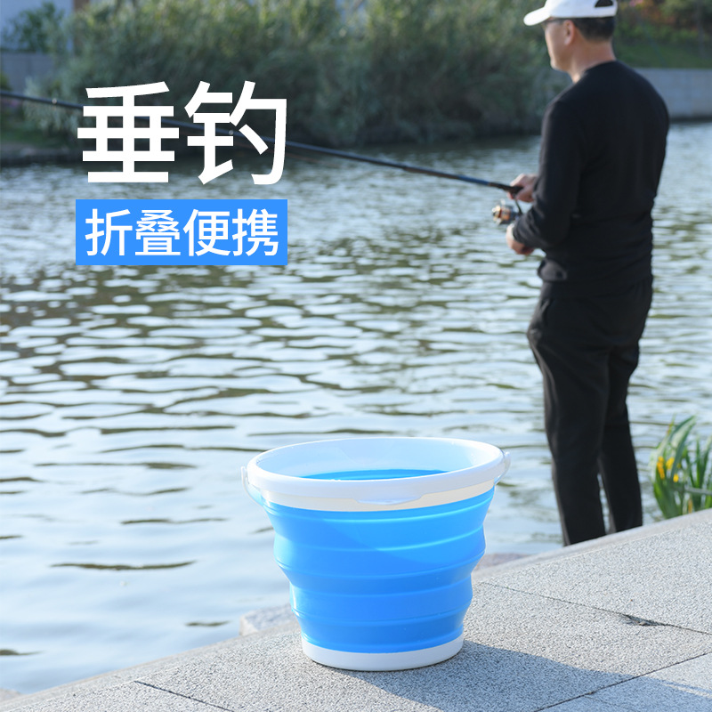  Plastic Car Car Wash Bucket Household Portable Art Brush Washing Outdoor Fishing Collapsible Bucket Plastic bucket