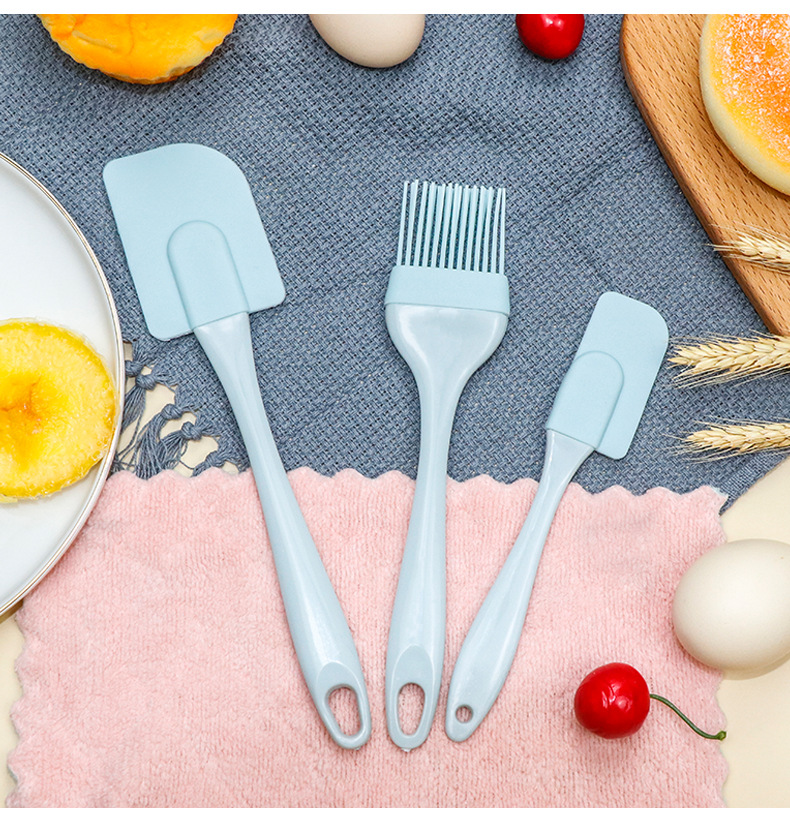 Manufacturers Supply Silicone Scraper Oil Brush 3-Piece Cake Scraper Cream Scraper Sauce Brush Baking Tool Set Manufacturers Supply Silicone Scraper Oil Brush 3-Piece Cake Scraper Cream Scraper Sauce Brush Baking Tool Set