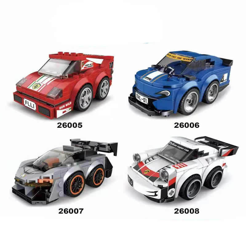 Degao Dicku Cool Small Brick New Product Pull Back Car Building Blocks Toy Compatible with Lego