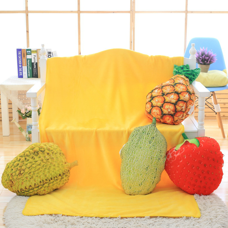 Fruit pillow is cartoon summer cool by air conditioning by car cushion dual-use pillow quilt manufacturers direct sales
