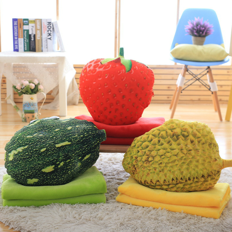Fruit pillow is cartoon summer cool by air conditioning by car cushion dual-use pillow quilt manufacturers direct sales