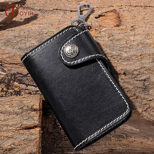 Original Cool Handmade Genuine Leather Keychain Vintage Cowhide Car Key Ring Little Creative Gifts Crafts