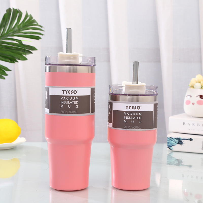 Korean Style Cool Trendy 12# Coffee Cup Large Ice Cup Car Cup Male and Female Student Couple Insulation Vacuum Cup