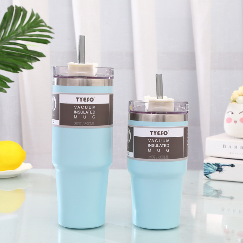 Korean Style Cool Trendy 12# Coffee Cup Large Ice Cup Car Cup Male and Female Student Couple Insulation Vacuum Cup