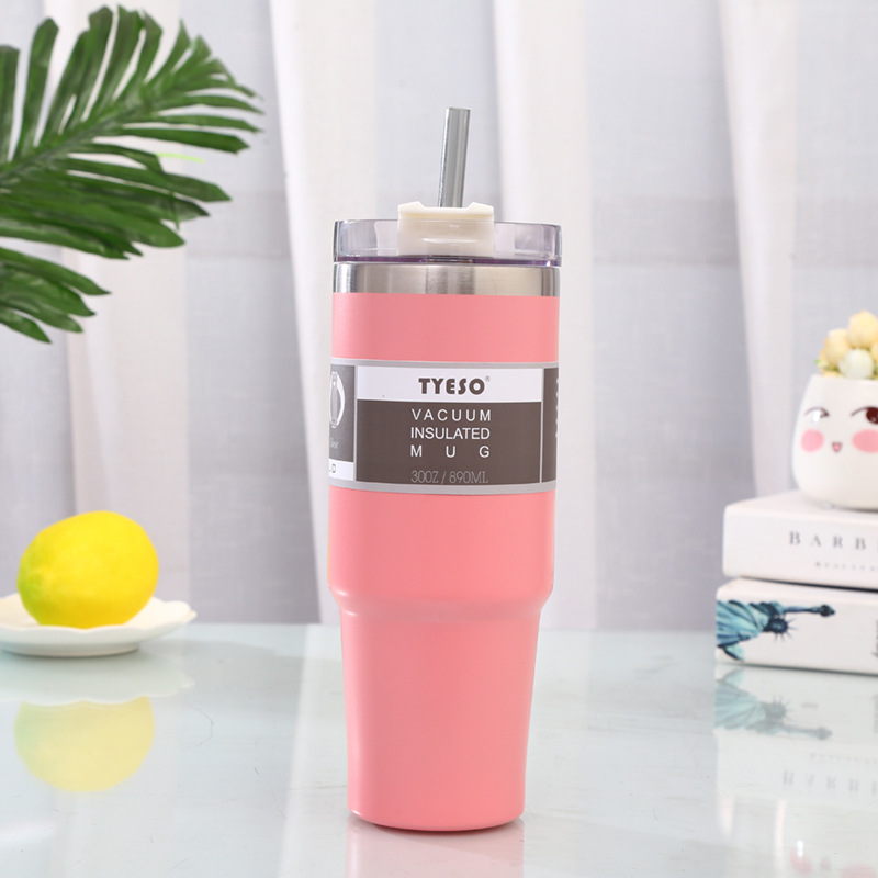 Korean Style Cool Trendy 12# Coffee Cup Large Ice Cup Car Cup Male and Female Student Couple Insulation Vacuum Cup