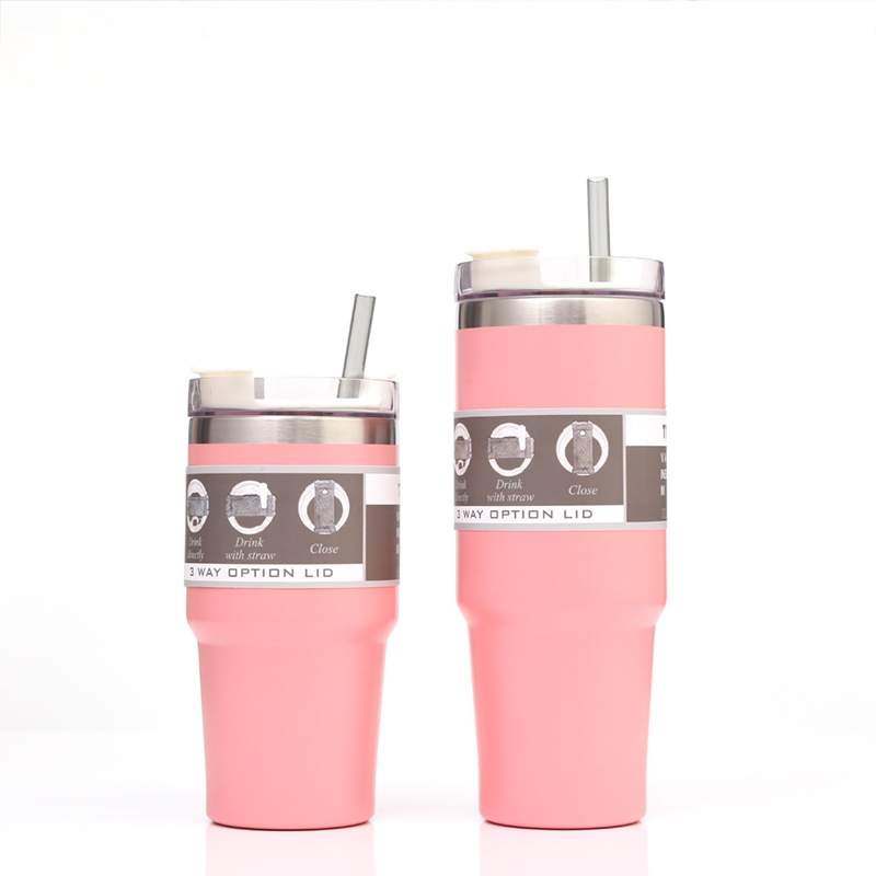 Korean Style Cool Trendy 12# Coffee Cup Large Ice Cup Car Cup Male and Female Student Couple Insulation Vacuum Cup