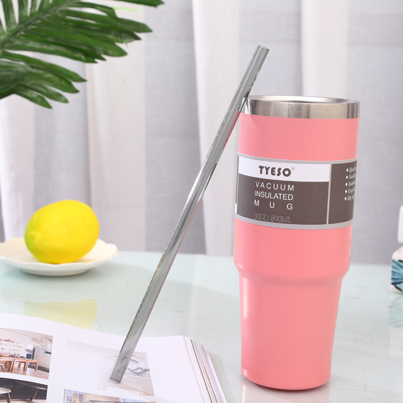Korean Style Cool Trendy 12# Coffee Cup Large Ice Cup Car Cup Male and Female Student Couple Insulation Vacuum Cup