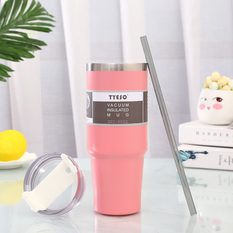 Korean Style Cool Trendy 12# Coffee Cup Large Ice Cup Car Cup Male and Female Student Couple Insulation Vacuum Cup