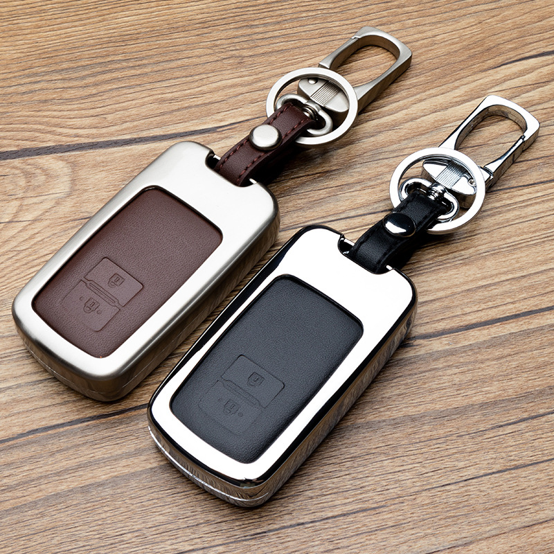 Metal Car Key Protective Shell for Crown Prado Land Cool Road Car Remote Control Key Protective Shell