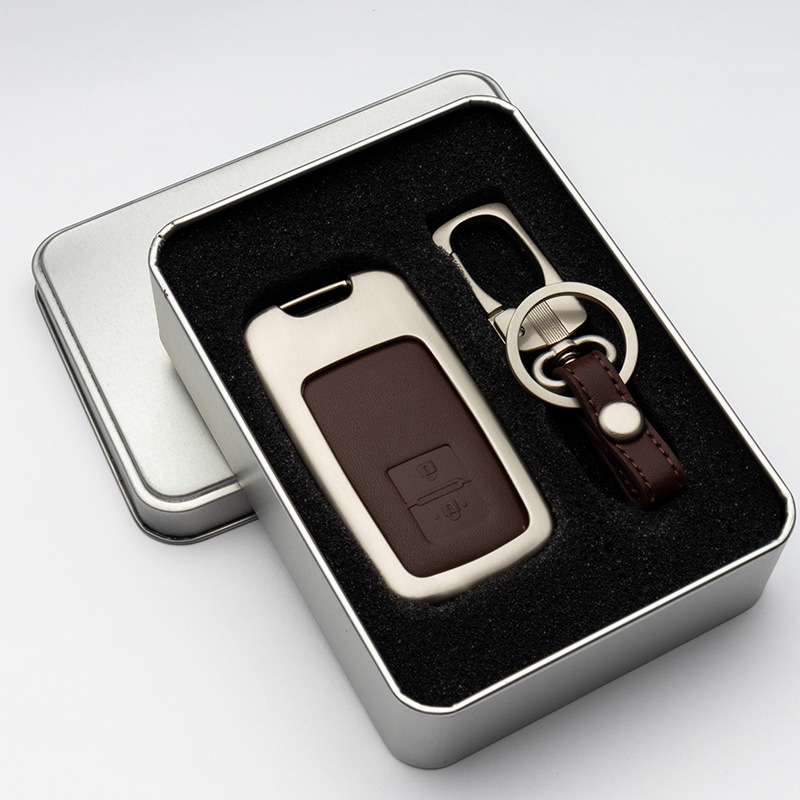 Metal Car Key Protective Shell for Crown Prado Land Cool Road Car Remote Control Key Protective Shell