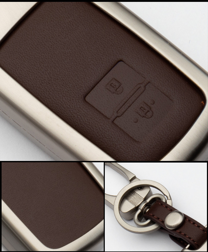Metal Car Key Protective Shell for Crown Prado Land Cool Road Car Remote Control Key Protective Shell